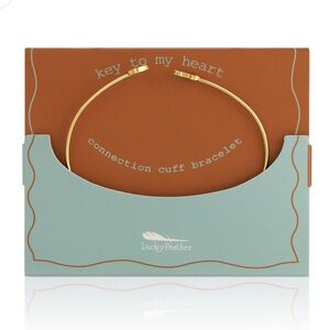 Lucky Feather Gold Connection Cuff Bracelet